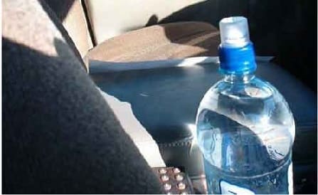 Water bottles can be a fire hazard