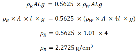Final calculation and equations for density