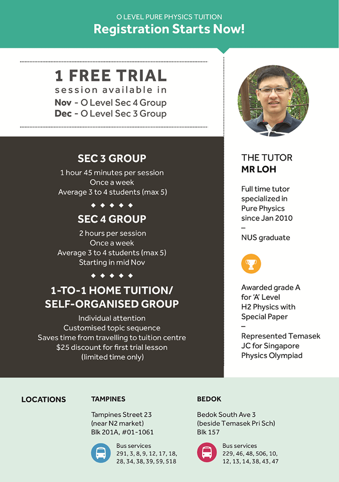 O Level Physics Tuition Singapore